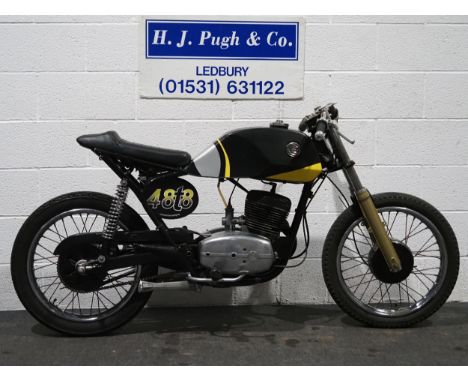 CZ 488 cafe racer. 1982. 125cc. Engine turns over with compression. Rebuilt as a cafe racer in 2016 by previous owner and use