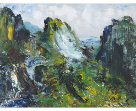 Jack Butler Yeats RHA (1871-1957)  Sleep by Falling Water (1948)  Oil on canvas, 46 x 61cm (18 x 24'')  Signed   Provenance: 