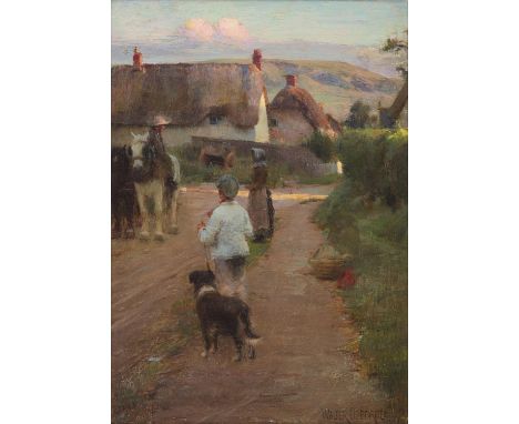 Walter Frederick Osborne RHA ROI (1859-1903) Loiterers (1888) Oil on panel, 35.5 x 25.4cm (14 x 10'') Signed and dated (18)'8