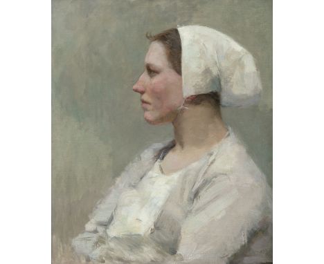 Eugene Laurent Vail (1857-1934) 'Leonie' Etaples c.1887 or 1893 Oil on canvas, 65 x 54.5cm (25½ x 21½'') Original exhibition 