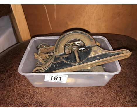 A set of old balance scales etc
