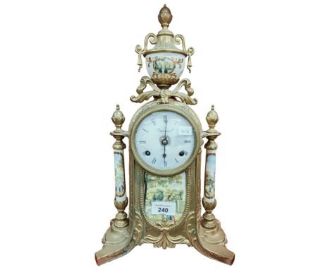 VINTAGE 'IMPERIAL' BRASS MANTLE CLOCK 