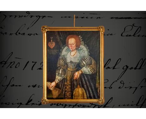 Feines Renaissance-Portrait ”Frau Rosina von Felgenhauern auff Hirschstein, gebohrene von Seidelitzin aus dem Hauße Mechelgri
