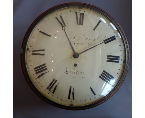 An early 20th century Camera Kuss &amp; Co. mahogany wall clock / timepiece, the 12" Roman convex dial signed, cast bezel, fu