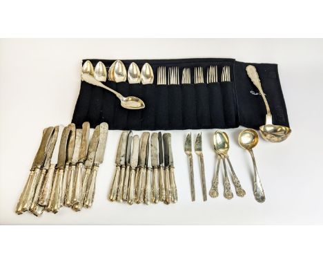 CANTEEN OF 19TH CENTURY AUSTRO-HUNGARIAN SILVER CUTLERY, circa 1872, comprising 12 table spoons, 12 table forks, 12 table kni