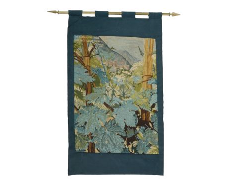 Cecil Crosthwaite (1909-1978), The Earth is the Lord's and the Fulness thereof- Psalm XXIV, a woollen tapestry hanging, monog