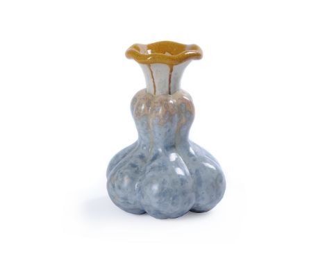 †Kate Malone, MBE (b. 1959), a gourd vase, with crystalline glaze, 31cm high 22cm wide For a footnote on Malone and her potte