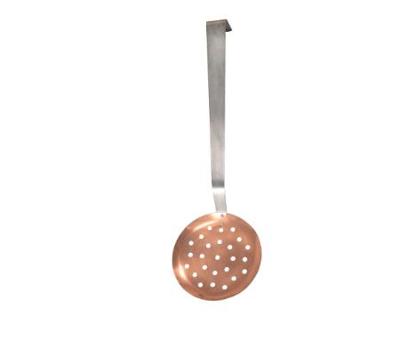 Curtis Jere (Jerry Fels and Curtis Freiler, established 1963), an oversized copper and metal ladle, circa 1980, 130cm high, 4