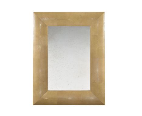 Lamberty Bespoke, a shagreen rectangular wall mirror, modern, 120cm x 90cm      Provenance: Lamberty Art &amp; Design, select