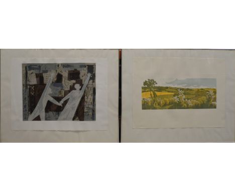 A collection of works from students of Wimbledon School of art, including Jane Callan, R. Towndraw?, Nicholas Norbury and Eli