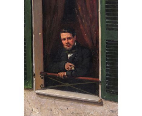 Vasili Fedorovich (Wilhelm George) Timm (Russian 1820-1895) Portrait of Alphonse Clairin, Versaille Signed, dated 1845 and in