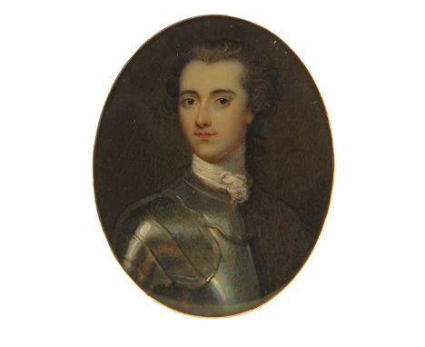 λ English School 17/18th Century Portrait miniature of a gentleman thought to be the Duke of Hamilton, head and shoulders wea