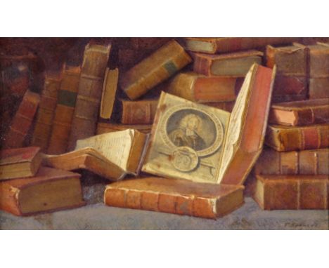 Frederick R. Spencer (1806-1875) Library books Signed Watercolour 16 x 27cm; 6¼ x 10½in 