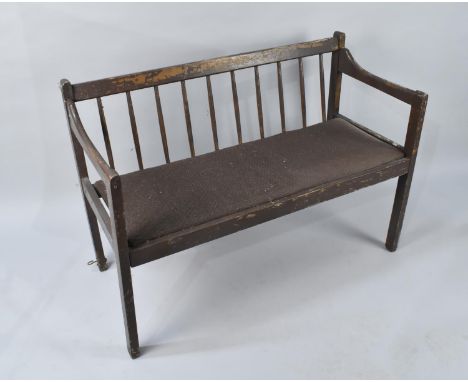 A Vintage Wooden Bench, 105cm Wide
