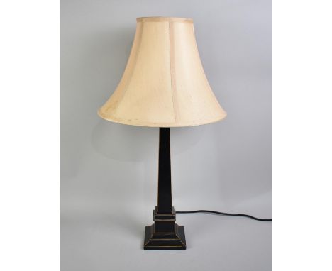 A Modern Table Lamp and Shade in the Form of Architectural Needle, 67cms High