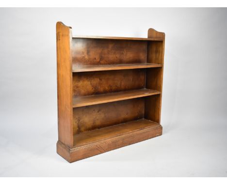 An Edwardian Mahogany Three Shelf Bookcase, 91cms Wide