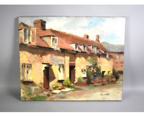 Eric Peet (1909-1968), Mounted but Unframed Oil Sketch, Terraced Houses, 51x41cms