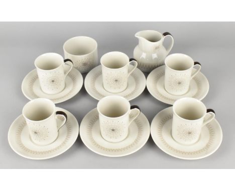 A Royal Doulton Morning Star Coffee Set for Six to Comprise Cups, Saucers, Milk Jug and Sugar Bowl