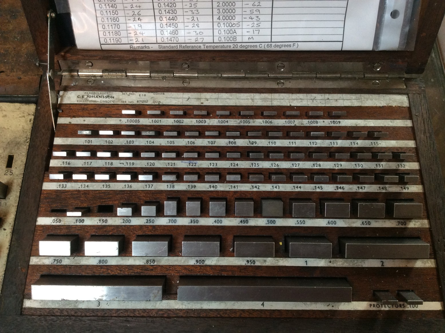 2x cased gauge blocks/ slip gauges.