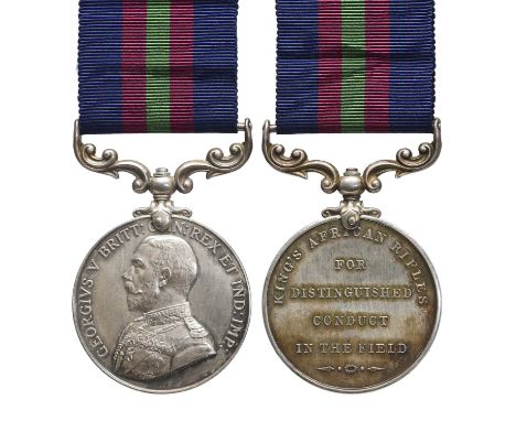 The Distinguished Conduct Medal (King's African Rifles) to Sergeant Karonga, 1/1 King's African Rifles, George V (34 .SJT KAR