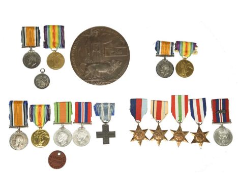 A very interesting family collection of medals, comprising:The Great War Pair to Battle of Le Transloy fatal casualty 2nd Lie