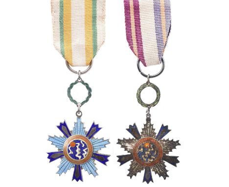 Republic of China (Taiwan): 光華獎章 Guang hua jiang zhang, Order of the Brilliant Light, an enamelled breast badge, star of five