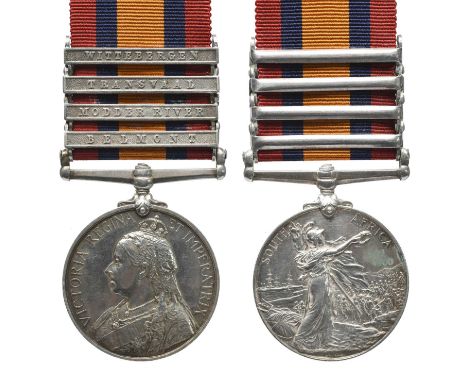 A Queen's South Africa Medal to Private J. Richardson, 2nd Battalion King's Own Yorkshire Light Infantry, first type (b), gho