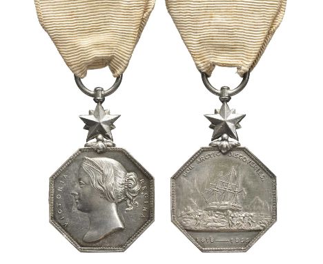 Arctic Medal 1857, unnamed as issued, light cleaning marks, otherwise extremely fine.33.49 mm wideThe collection of Major R. 
