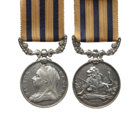 A British South Africa Company Medal to Private F. Burgess, 7th Hussars, Rhodesia 1896 reverse, no clasp (4225 - PTE. F. BURG