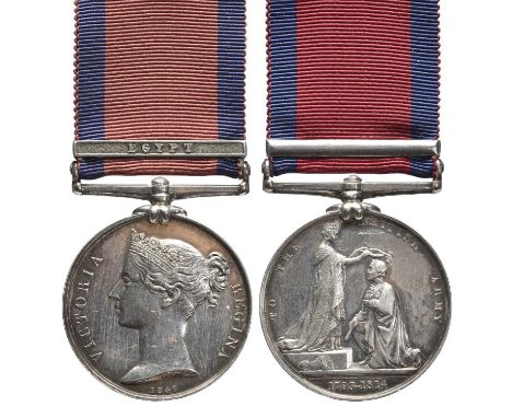 A Military General Service Medal to Private William Sutherland, 92nd (Highland) Regiment, clasp: Egypt (W. SUTHERLAND, 92ND F