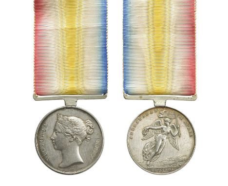 A Jellalabad Medal 1841-42 to James Watts, 13th Foot, second type (winged Victory), officially impressed (JAS. WATTS 13TH REG