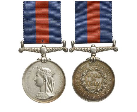 A New Zealand Medal 1845-66 to Able Seaman William Dingle, H.M.S. Castor, reverse dated 1845 to 1846 (WM DINGLE A. B. HM.S. C