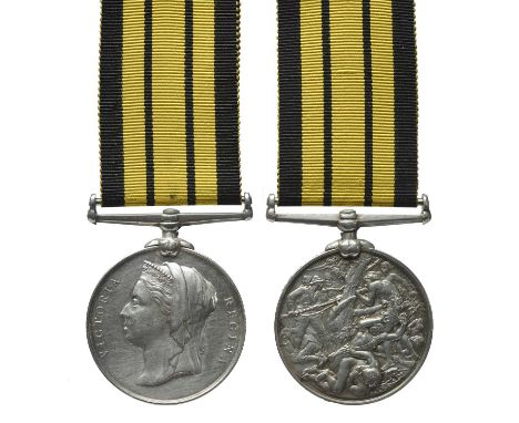 An East and West Africa Medal 1887-1900 to Sepoy Mir Ahmad, 24th Bombay Infantry, edge impressed Mwele 1895-6 to either side 