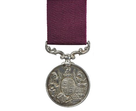 An Army Long Service and Good Conduct Medal to Quartermaster Sergeant Edwin Buckley, Coldstream Guards, Victoria, small rever