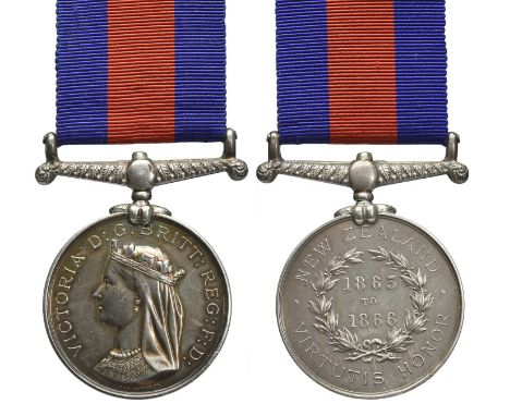 A New Zealand Medal to Private Robert Fakes, 1st Battalion 12th (East Suffolk) Regiment of Foot, 1863 to 1866 reverse (736. R