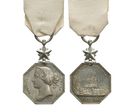 Arctic Medal 1857, unnamed as issued, light cleaning marks, otherwise about extremely fine and lightly toned.33.49mm wideThe 