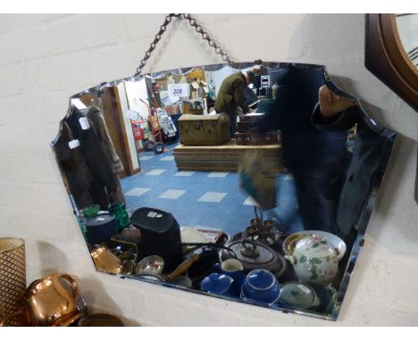 A Vintage Bevel Edge Wall Mirror