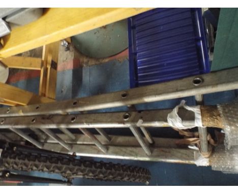 A Folding Step Ladder in Aluminum 