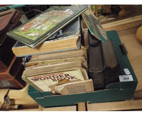 A Box of Vintage Books to Include Alice In Wonderland, Pied Piper of Hamelin, Water Babies Etc