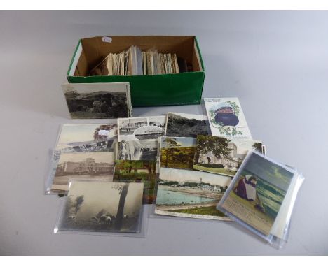 A Shoe Box Containing Vintage Postcards