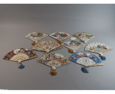 A Collection Nine of Ceramic Fans, Compton and Woodhouse Ltd 1995  