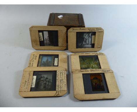 A Collection of Magic Lantern Slides, Two Include Six Russian Palace Slides and Box Containing Twenty-Seven Religious Example
