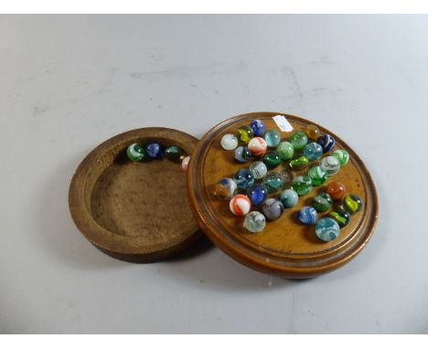 A Vintage Marble Solitaire Game, 17.5cm Diameter 