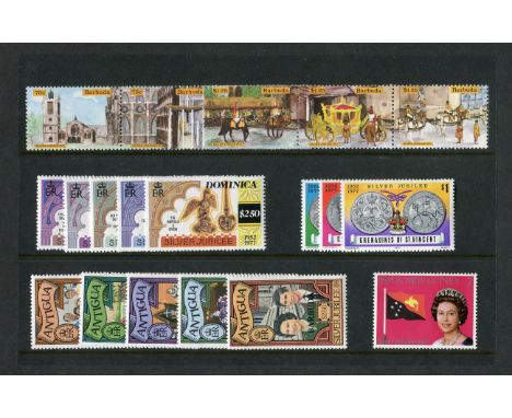 An accumulation of various albums of stamps Great Britain first day covers, Switzerland, Luxembourg, some mint, mostly used (
