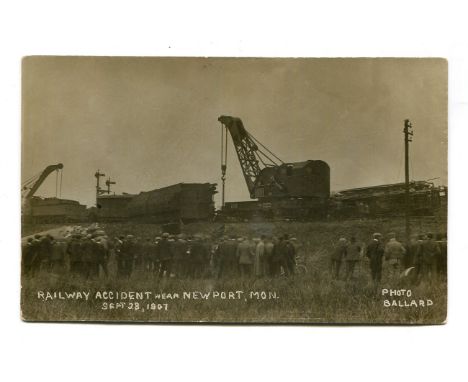 An album containing approximately 248 postcards of social history interest, including photographic postcards titled 'Railway 