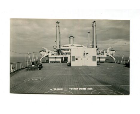 An album containing approximately 92 postcards of shipping interest relating to P&amp;O line ships, including photographic po