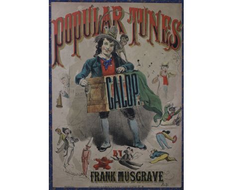 EPHEMERA, PRINTS. A collection of prints, bookplates and sheet music covers, including covers for 'Popular Tunes, Galop' by F