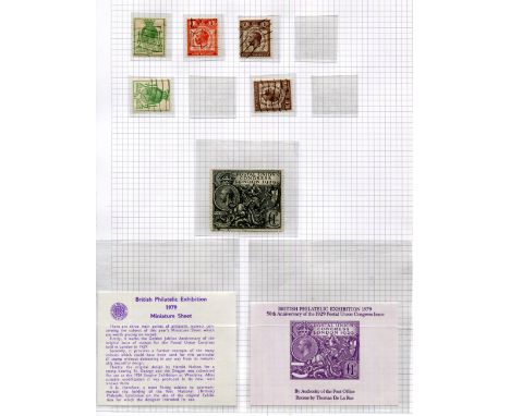 A Great Britain 1929 PUC £1 used (small fault), low values used, forged first day cover with 'Congress' double circle and 201