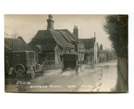 A collection of 26 postcards of Steyning, Beeding and Bramber, West Sussex, including photographic postcards titled 'Bramber 