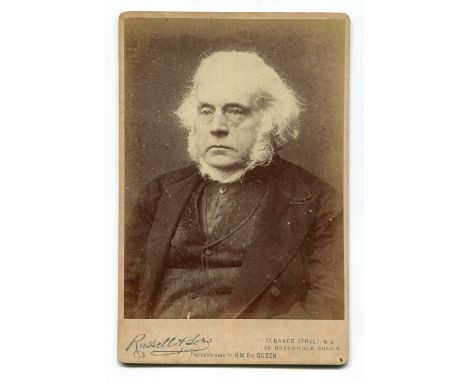 PHOTOGRAPHS. A collection of approximately 150 cabinet-size portrait photographs, including John Bright, Edward Whitley, Jame
